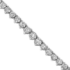 14K White Solid Gold Womens Diamond Necklace 5.50  Ctw