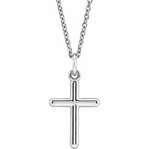 14K Yellow Cross 18" Necklace