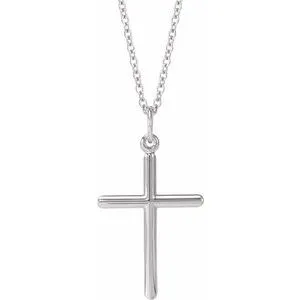 14K Yellow Cross 18" Necklace