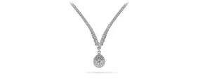 4 Prong Graduated V Diamond Necklace with 8.19 ct.(finished)