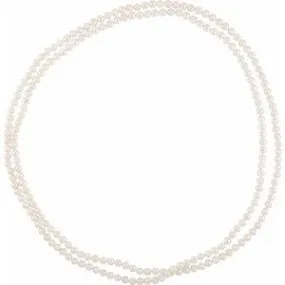 8-8.5 mm Cultured White Freshwater Pearl 72" Strand