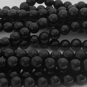 8mm Round Gemstone Beads - Black Obsidian (10 Pack)