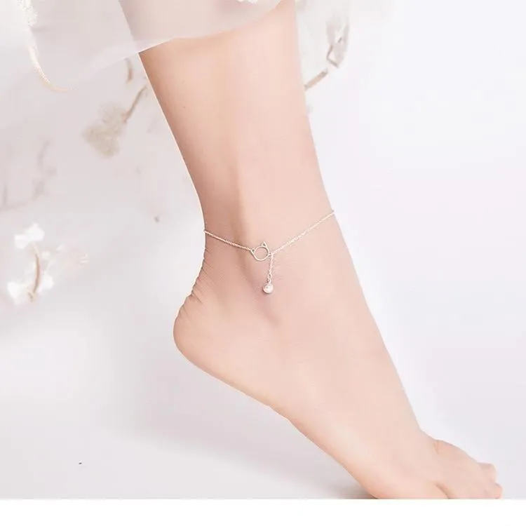 925 Sterling Silver - Anklet Charm Jewelry - Essential Bead - SCT002