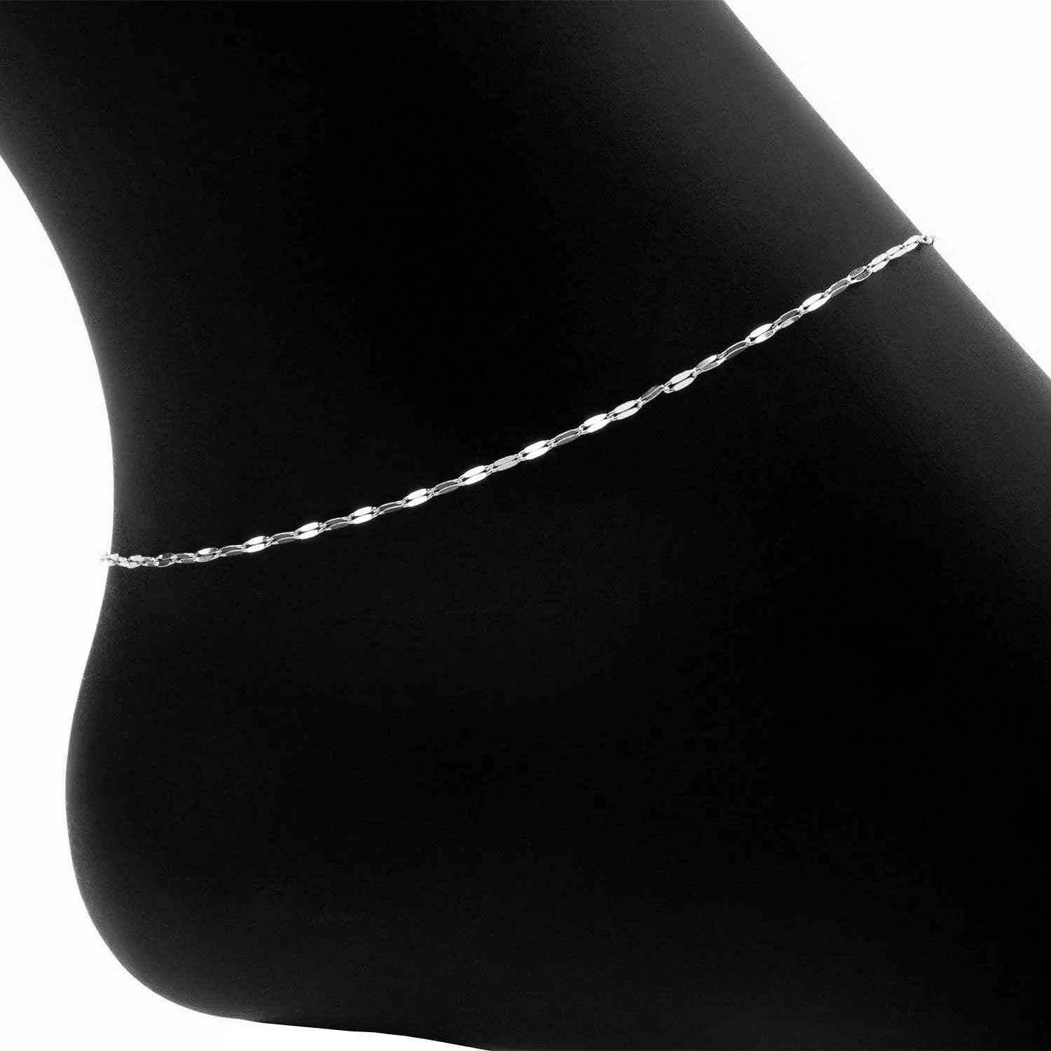 Adjustable Specchio Mirror Anklet (Silver)