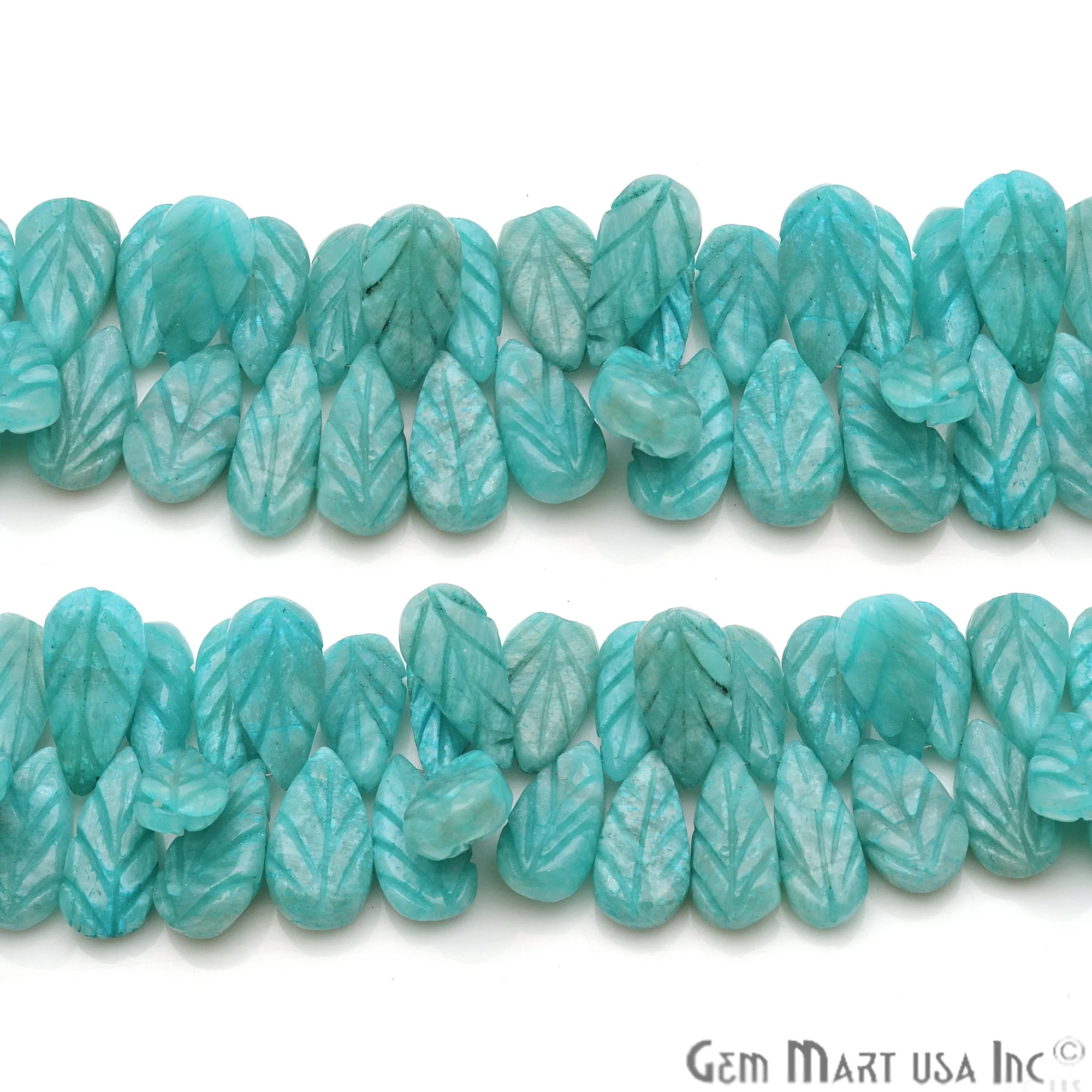 Amazonite Pears Beads, 8 Inch Gemstone Strands, Drilled Strung Briolette Beads, Pears Shape, 23x11mm