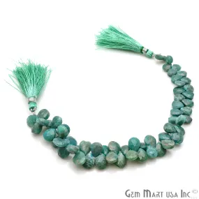 Amazonite Pears Beads, 8 Inch Gemstone Strands, Drilled Strung Briolette Beads, Pears Shape, 9x11mm