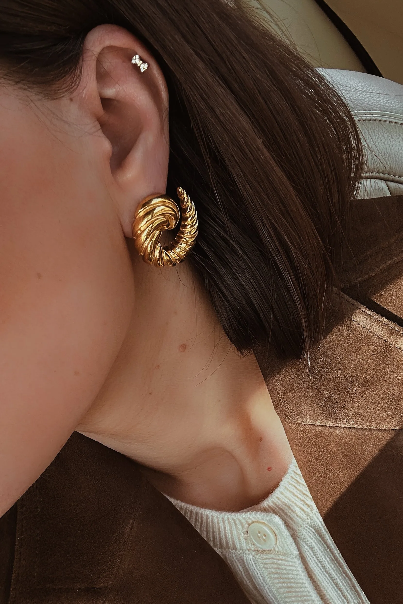 Ammonite Statement Earrings