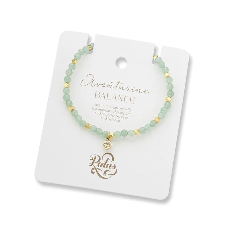 AVENTURINE AURA OF GOLD GEM BRACELET