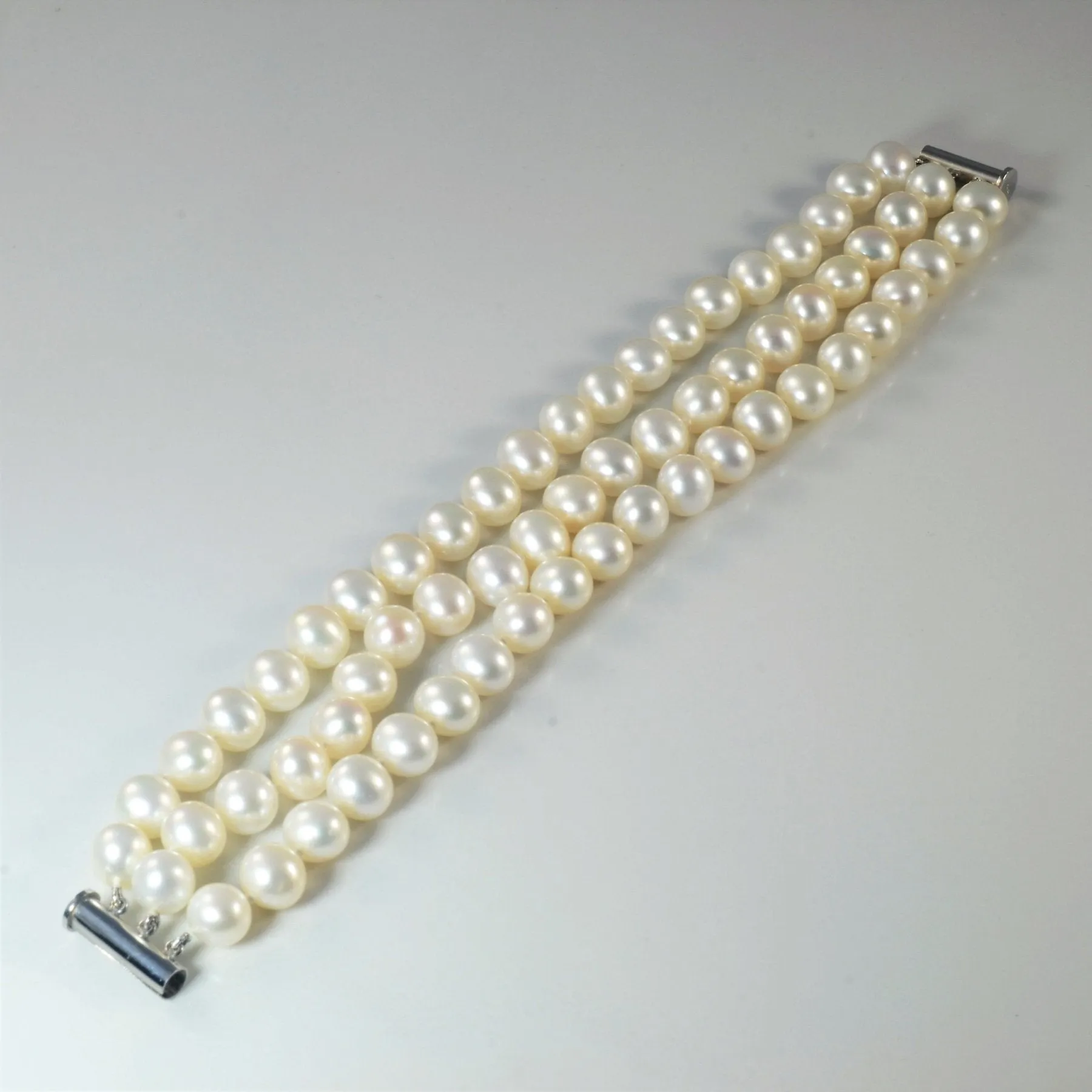 'Birks' Freshwater Pearl Three Strand Bracelet | 7.5" |