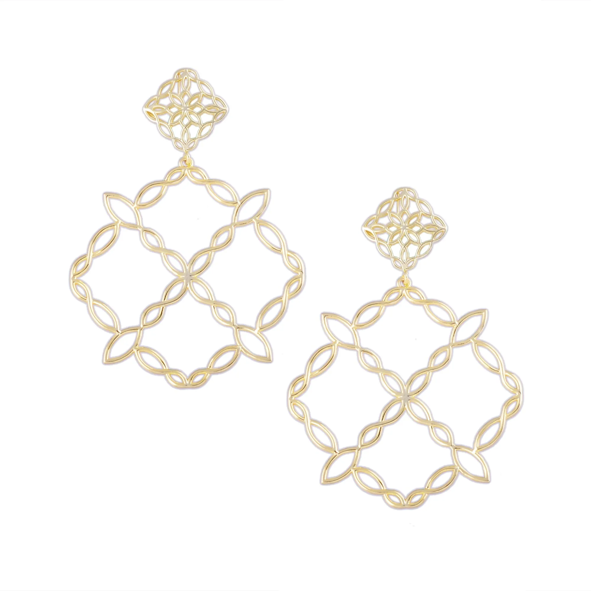 Bloom Statement Earrings in Gold