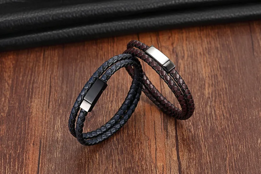 Bracelet Chain Bracelet Men Genuine Leather Magnet Leather Bracelet for women Male