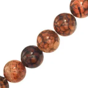 Brown Fire Agate 6mm Round (Pack of 10)