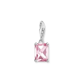 Charm Pendant Pink Octagon Stone