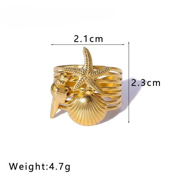 Coastal Charm Stackable Gold Ring JLTR0458