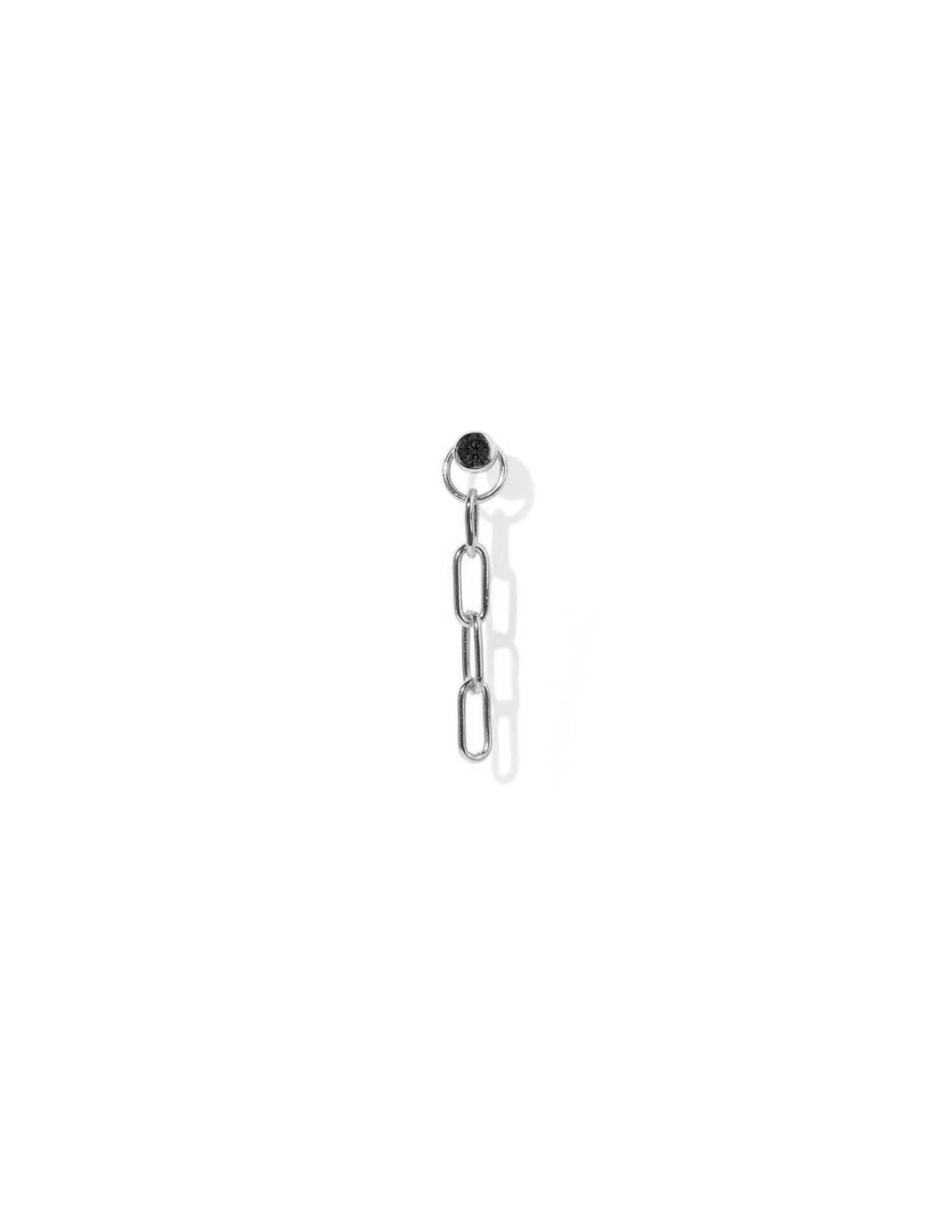 Connect Onyx Earring <br>Silver