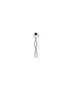 Connect Onyx Earring <br>Silver