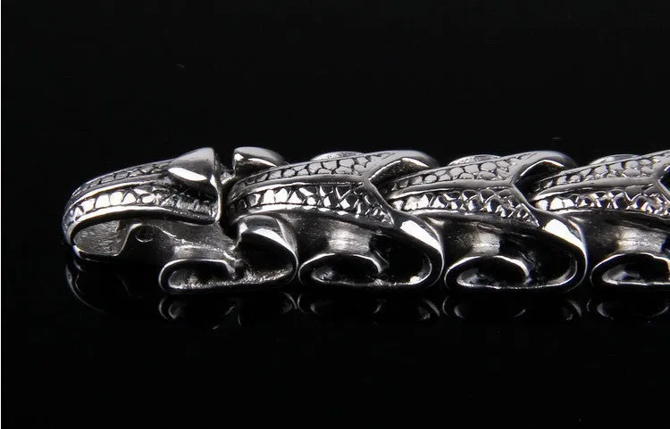 Cool Stainless Steel dragon Grain Bracelets For Men New Arrival Personality Keel Mens Bracelets & Bangles For Man Jewelry