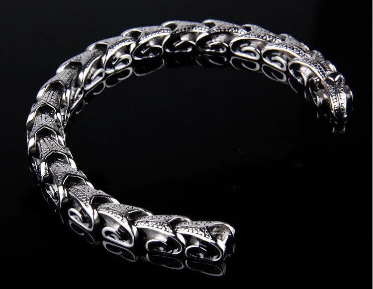 Cool Stainless Steel dragon Grain Bracelets For Men New Arrival Personality Keel Mens Bracelets & Bangles For Man Jewelry