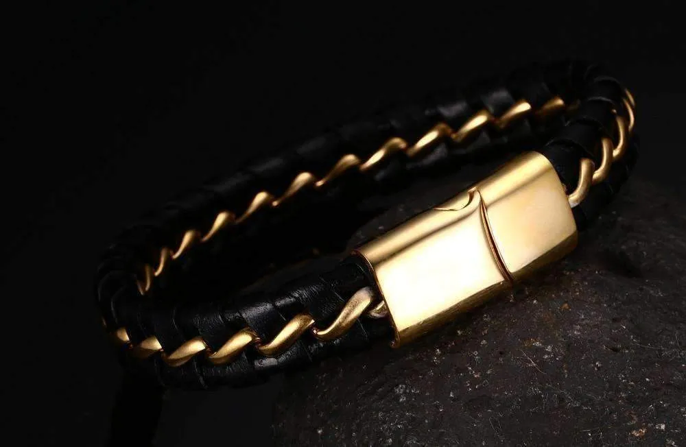 Dark Knight Leather Bracelet