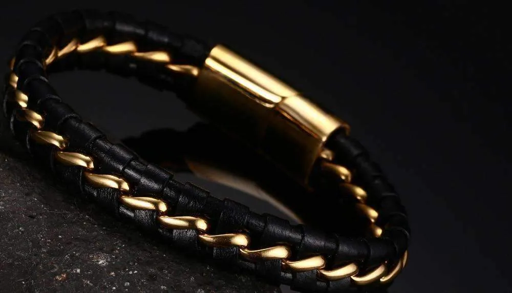 Dark Knight Leather Bracelet