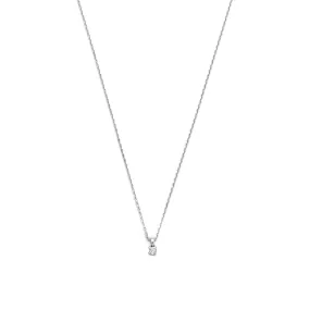 De la Paix Céline 14 karat white gold necklace with diamond 0.05 carat