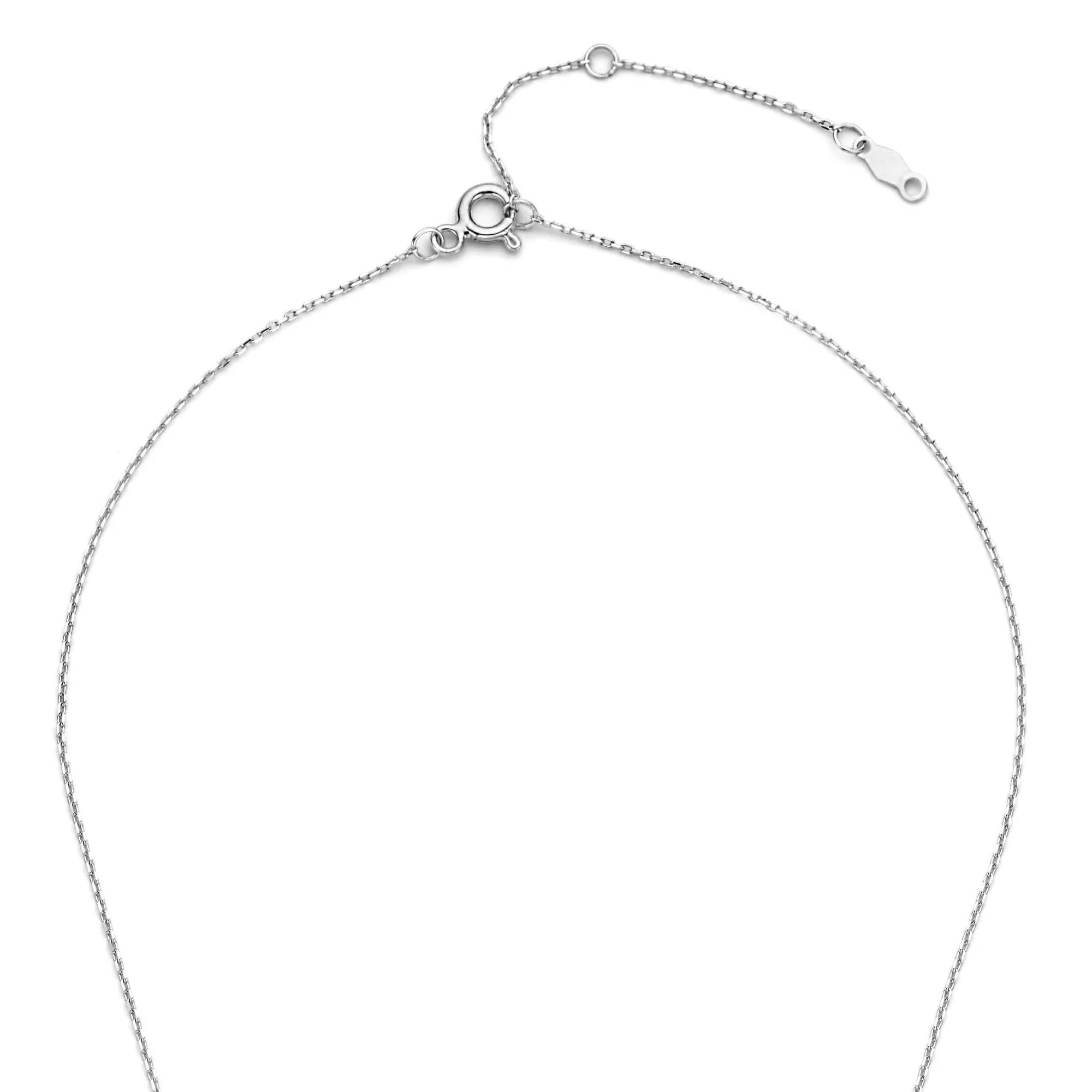 De la Paix Céline 14 karat white gold necklace with diamond 0.05 carat