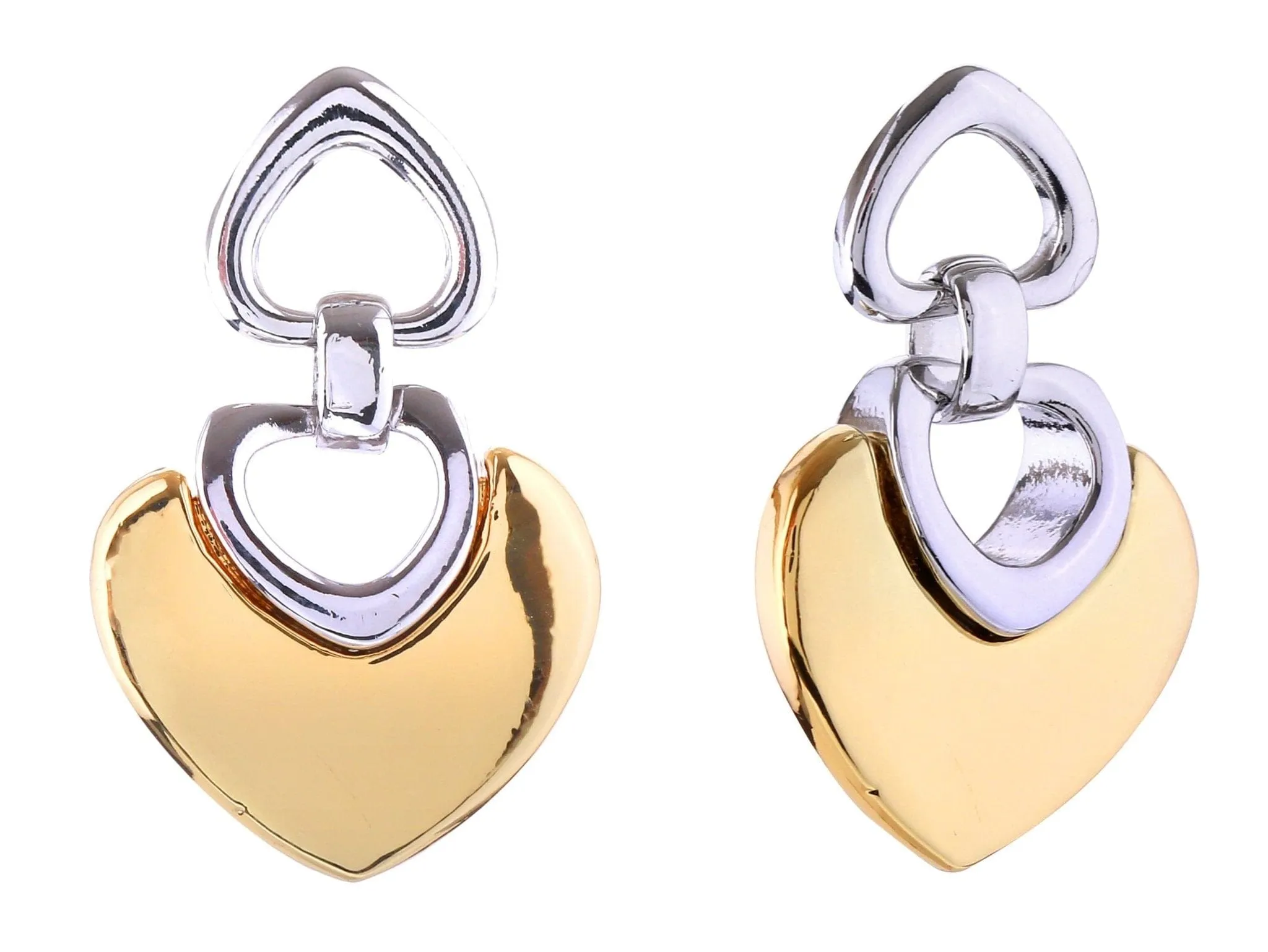 DJE310877 14K Dipped Lou Heart Post Earrings