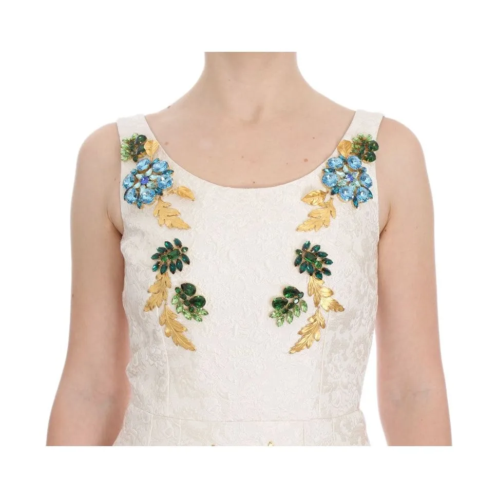 Dolce & Gabbana Elegant Floral Brocade Sheath Dress