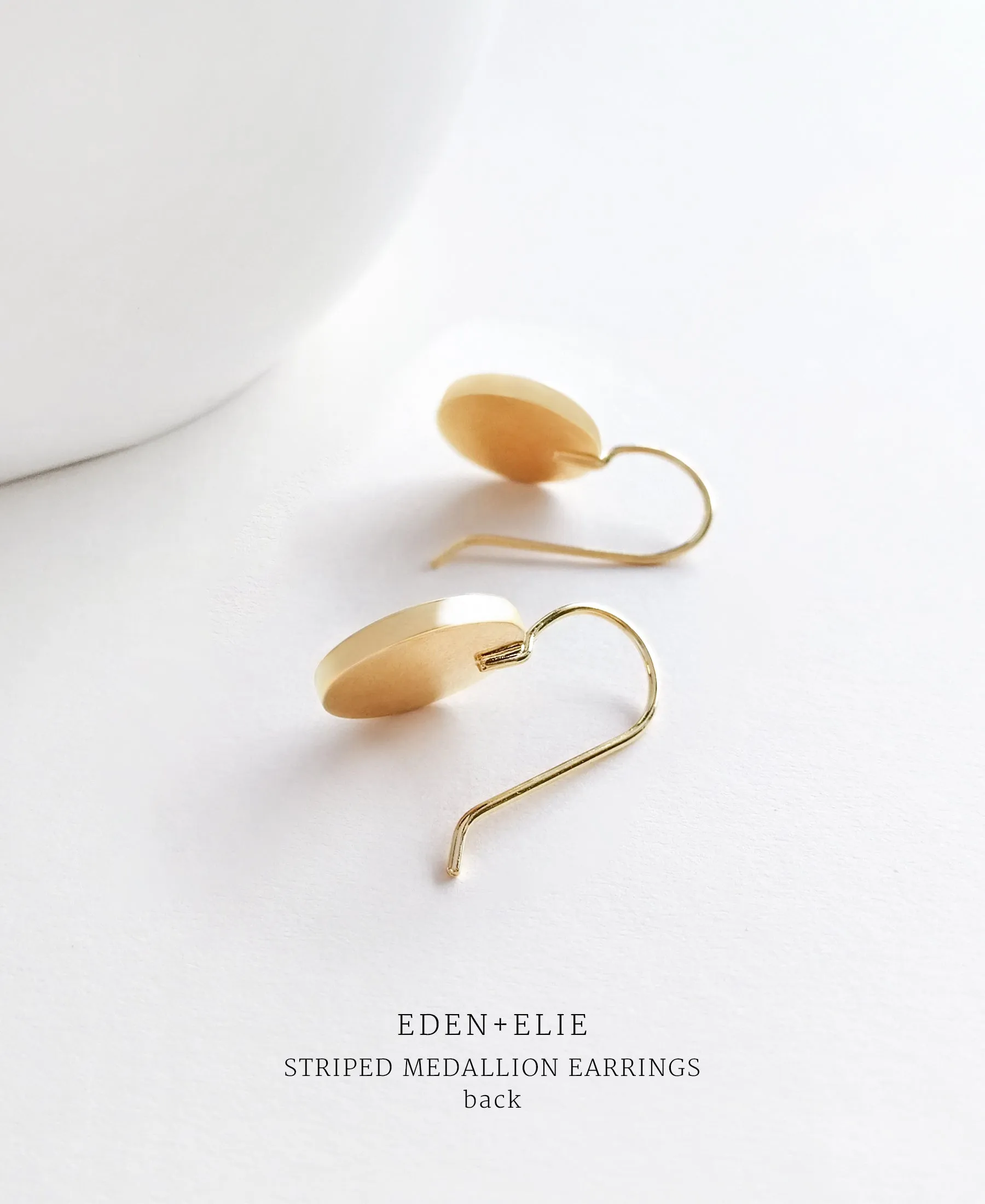 EDEN   ELIE Striped Medallion drop earrings - sunny day