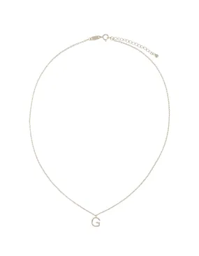 Elly Lou Timeless Initial Necklace - G - Silver