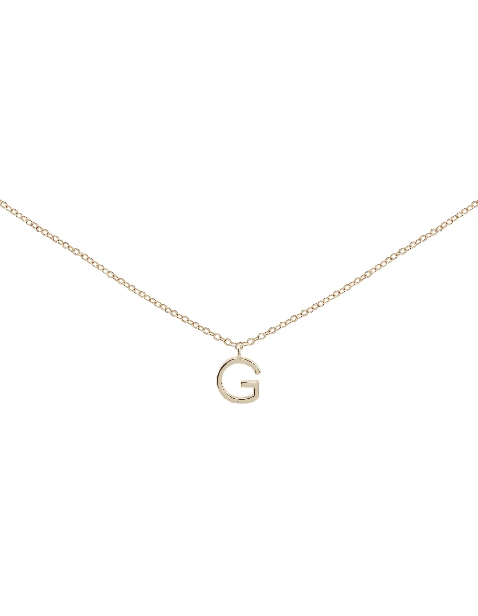 Elly Lou Timeless Initial Necklace - G - Silver