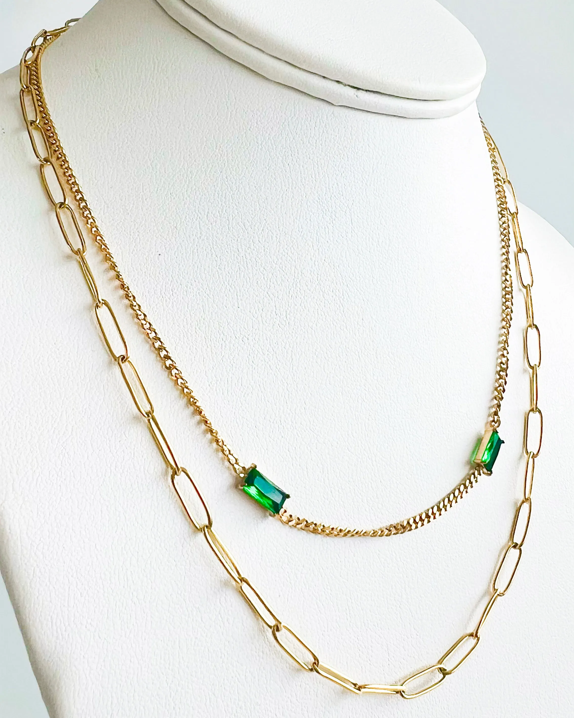 Emerald Layered Necklace