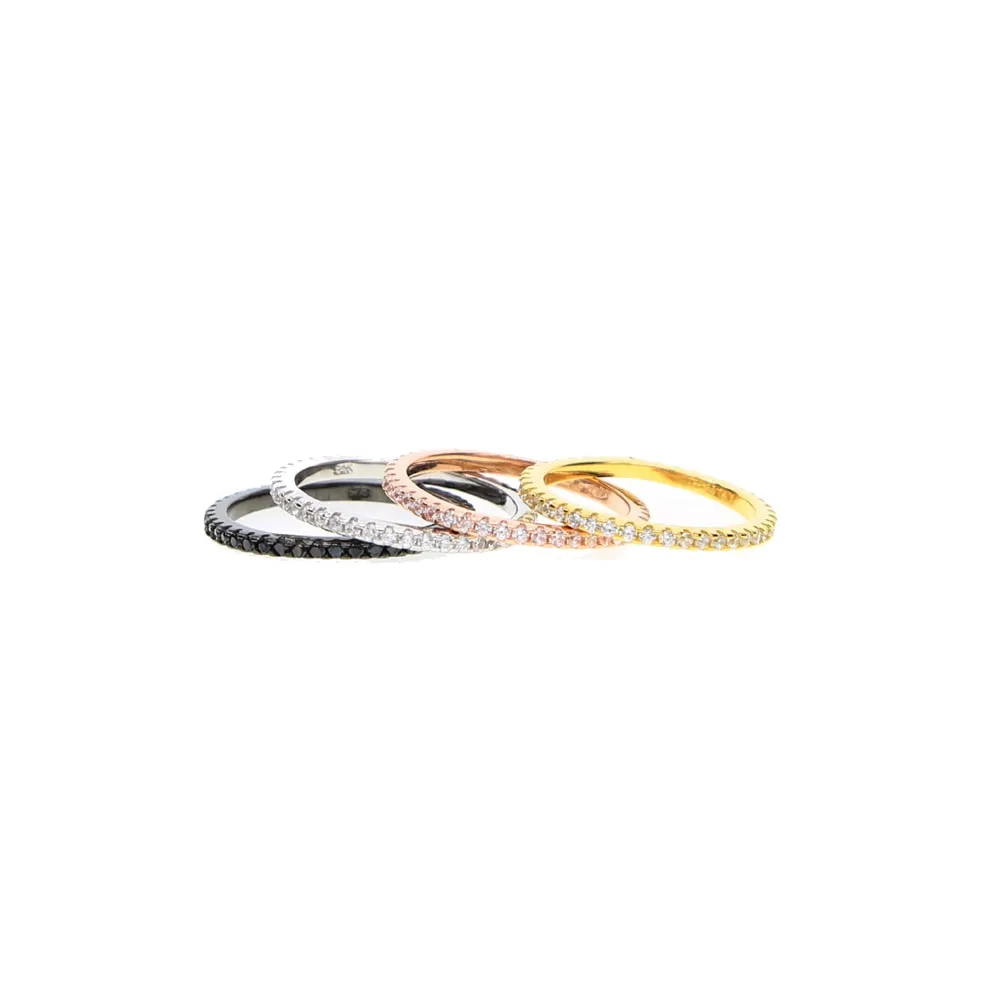 engagement band 4 colors stackable ring set