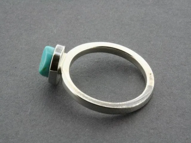 faceted turquoise stackable ring