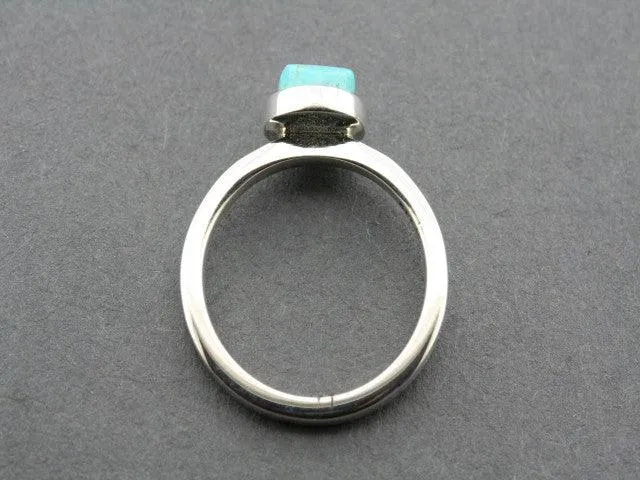 faceted turquoise stackable ring