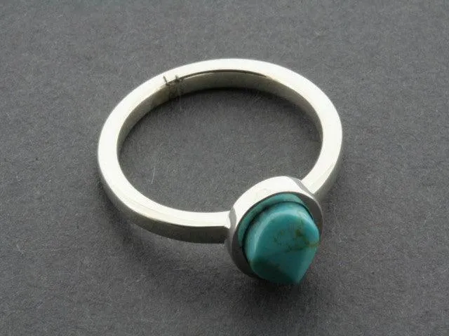 faceted turquoise stackable ring