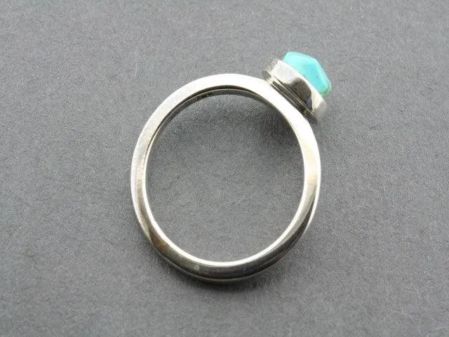 faceted turquoise stackable ring