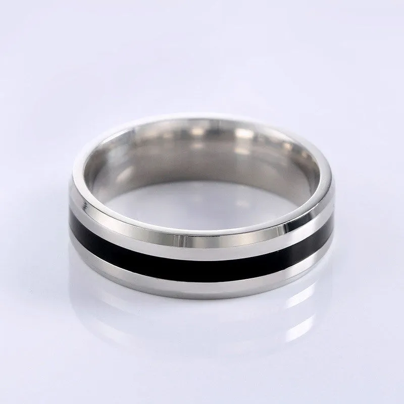 Fashion Jewelry 316L Stainless Steel Ring Couple Style Wedding Engagement Ring Jewelry