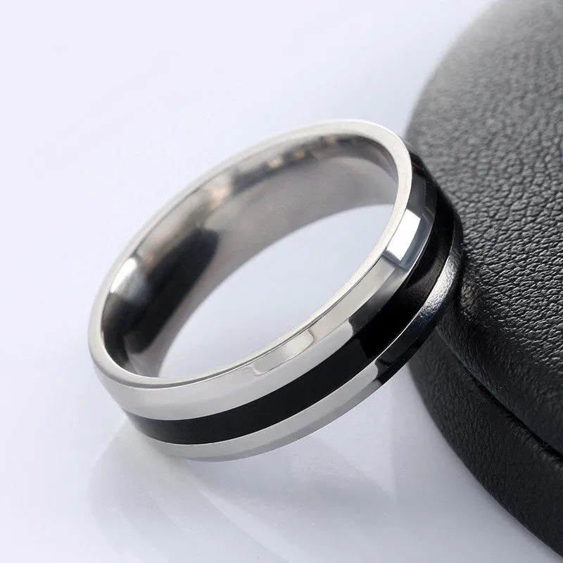 Fashion Jewelry 316L Stainless Steel Ring Couple Style Wedding Engagement Ring Jewelry