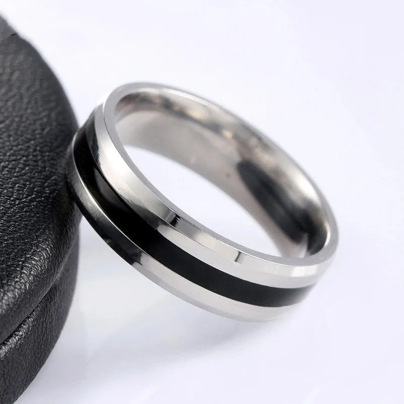 Fashion Jewelry 316L Stainless Steel Ring Couple Style Wedding Engagement Ring Jewelry