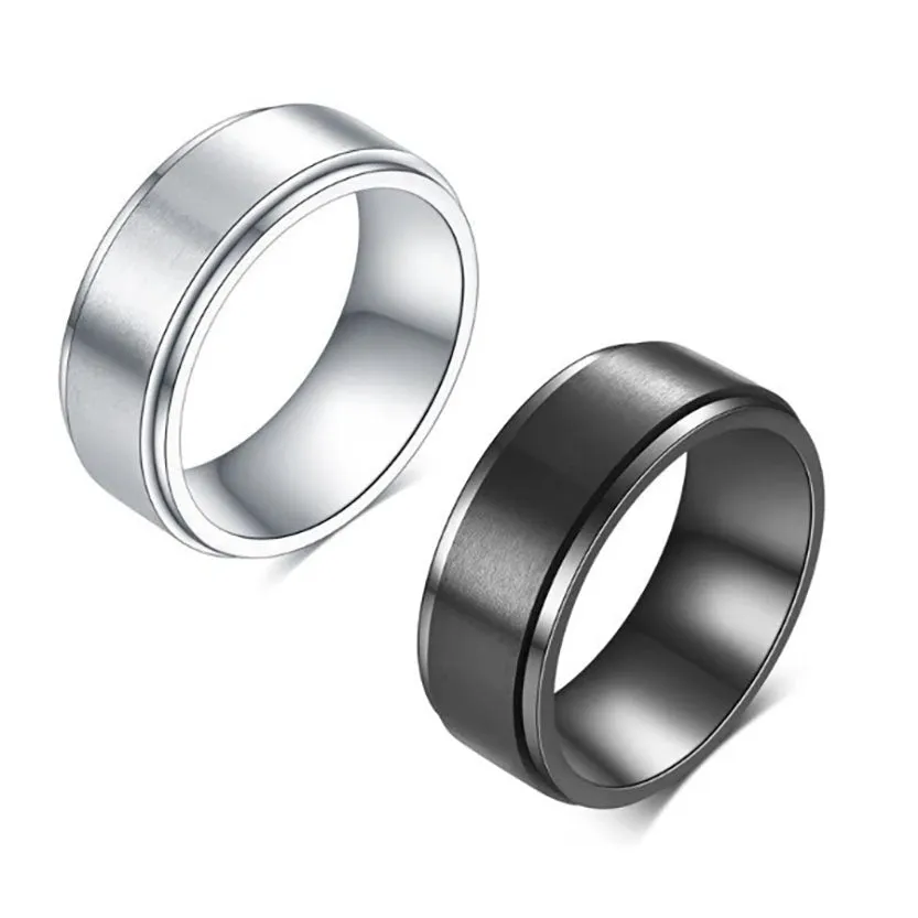 Funki Buys | Rings | Unisex Rotating Spinner Wedding Band 1Pc