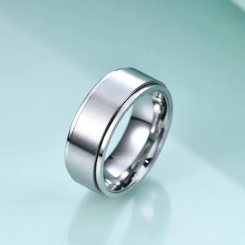 Funki Buys | Rings | Unisex Rotating Spinner Wedding Band 1Pc