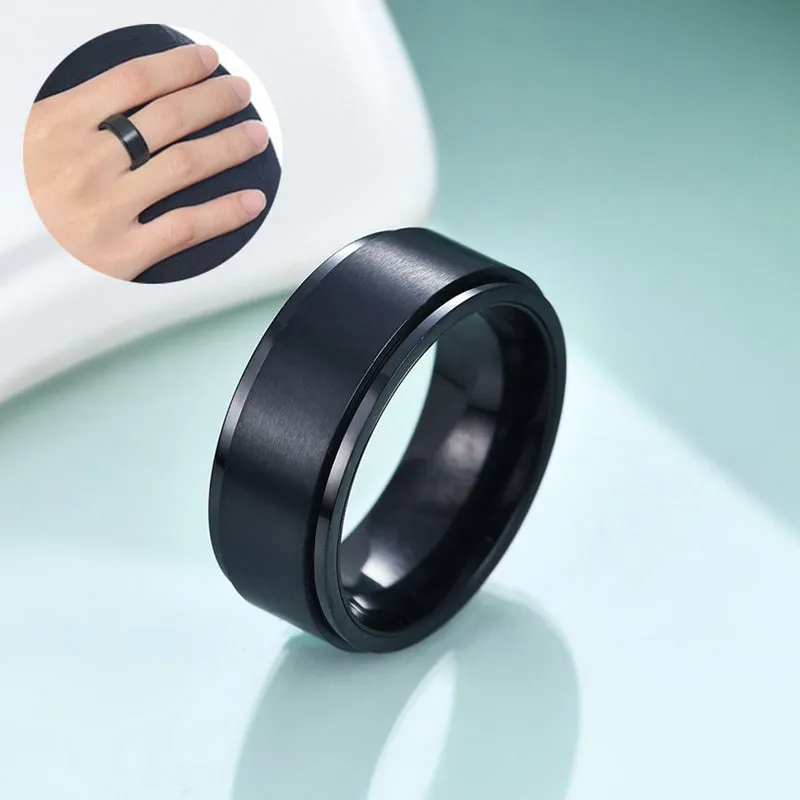 Funki Buys | Rings | Unisex Rotating Spinner Wedding Band 1Pc