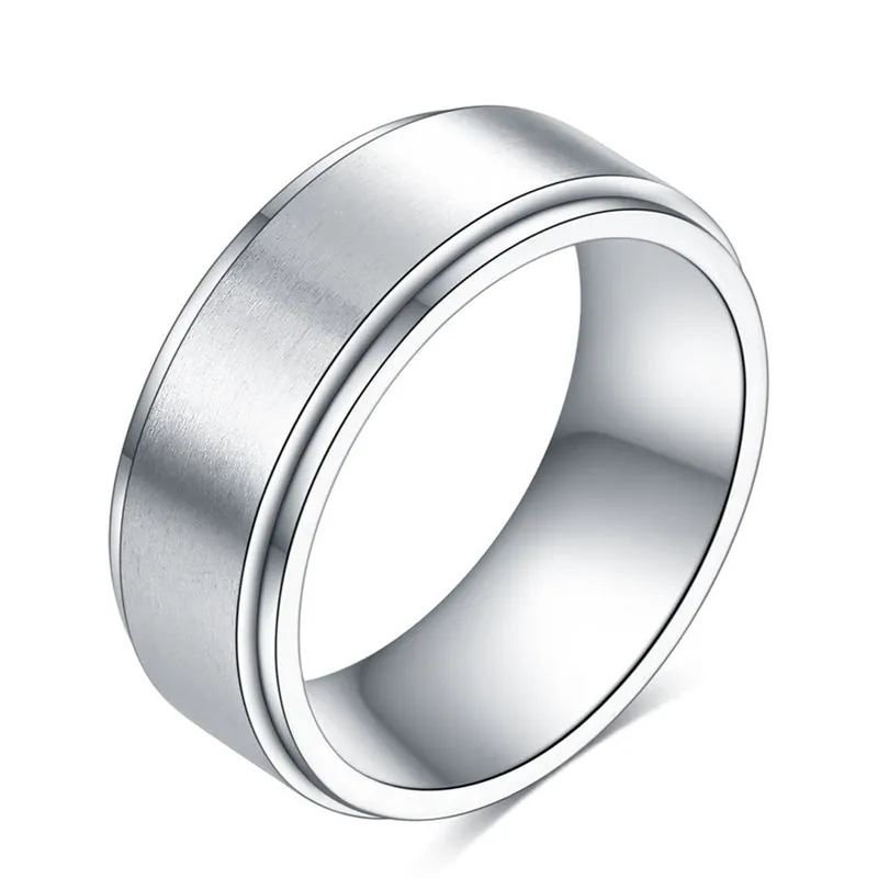 Funki Buys | Rings | Unisex Rotating Spinner Wedding Band 1Pc