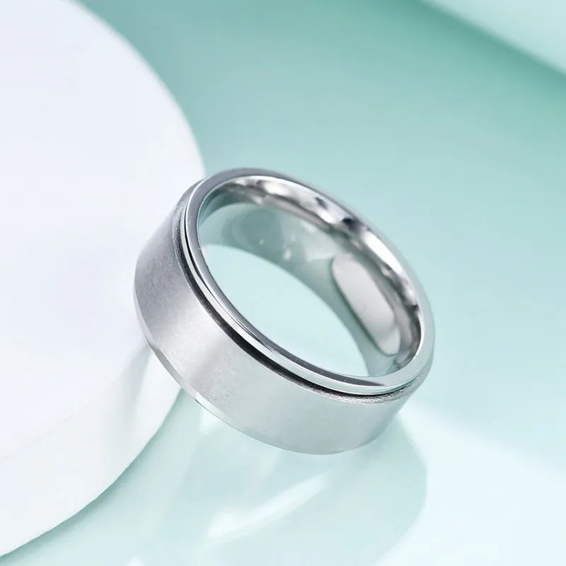 Funki Buys | Rings | Unisex Rotating Spinner Wedding Band 1Pc