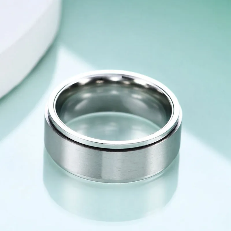 Funki Buys | Rings | Unisex Rotating Spinner Wedding Band 1Pc