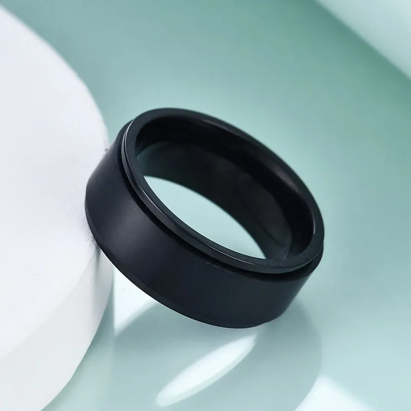 Funki Buys | Rings | Unisex Rotating Spinner Wedding Band 1Pc