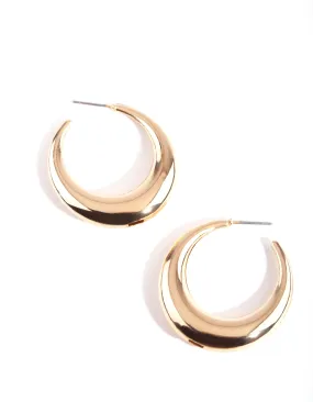 Gold Dip Hoop Earrings