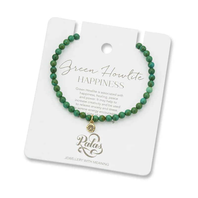 GREEN HOWLITE HEALING GEM BRACELET