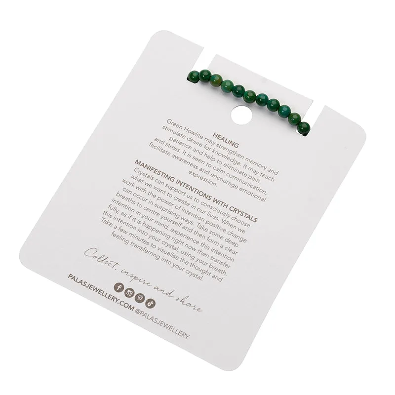 GREEN HOWLITE HEALING GEM BRACELET